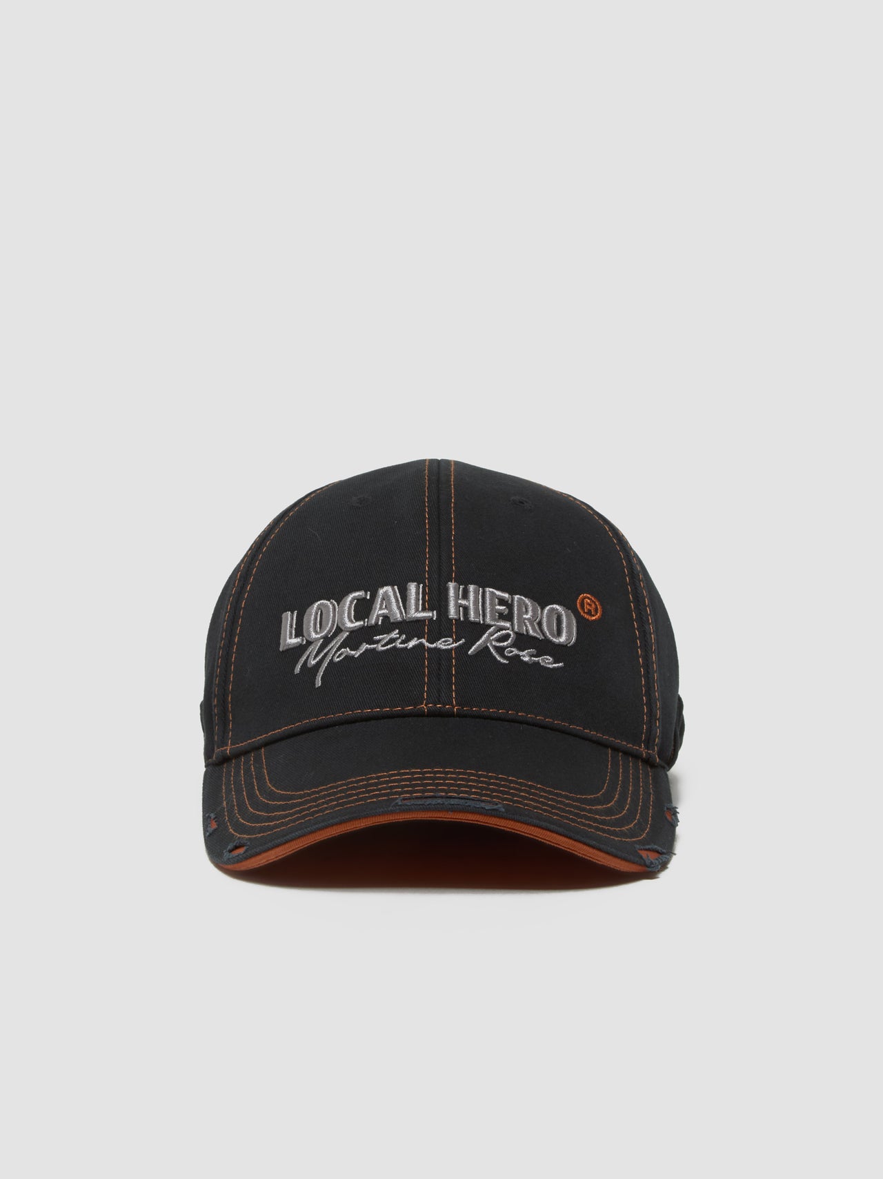 Roll Back Cap in Black & Orange