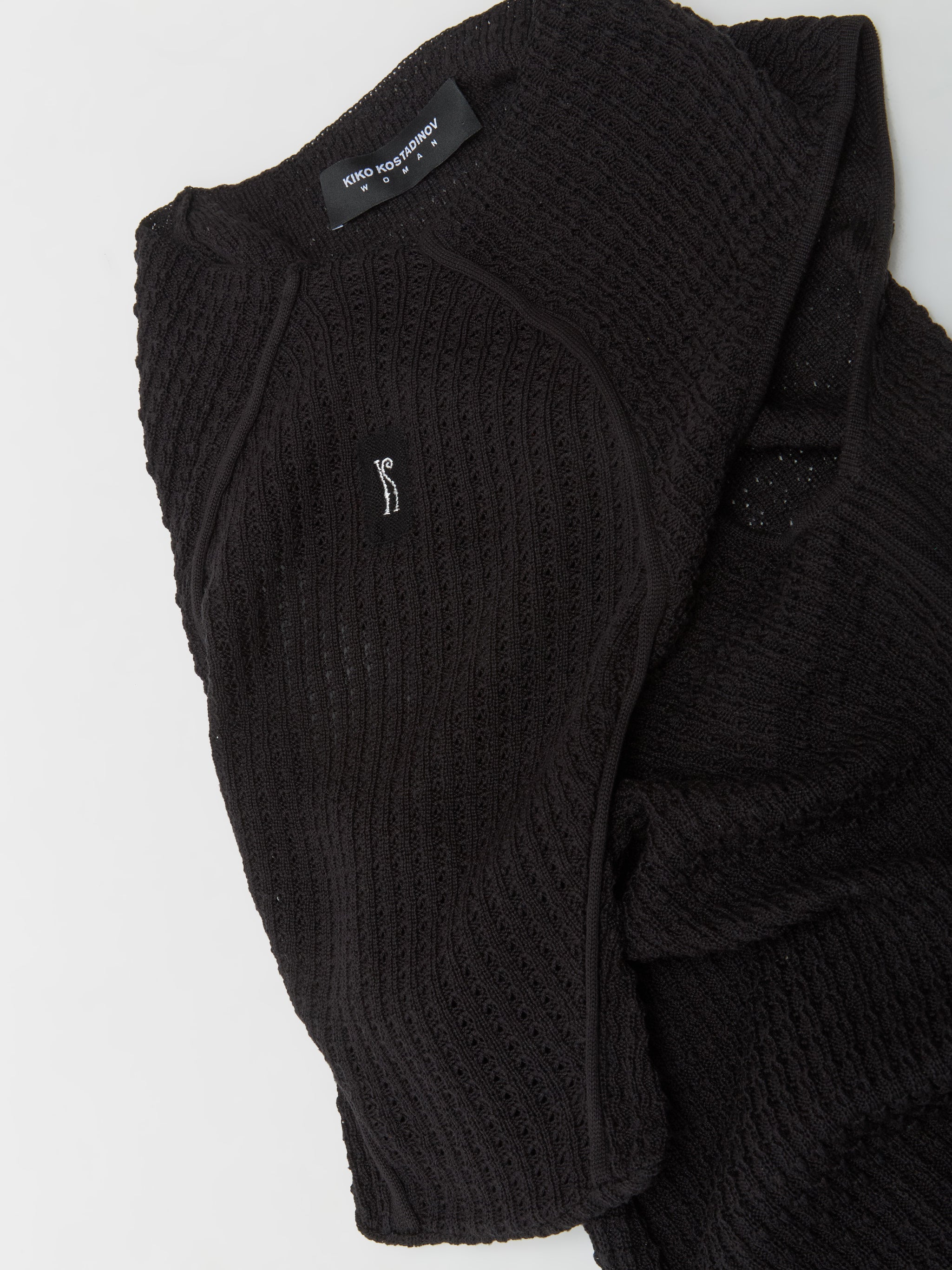 Vecto Knit Tunic Dress in Phantom Black