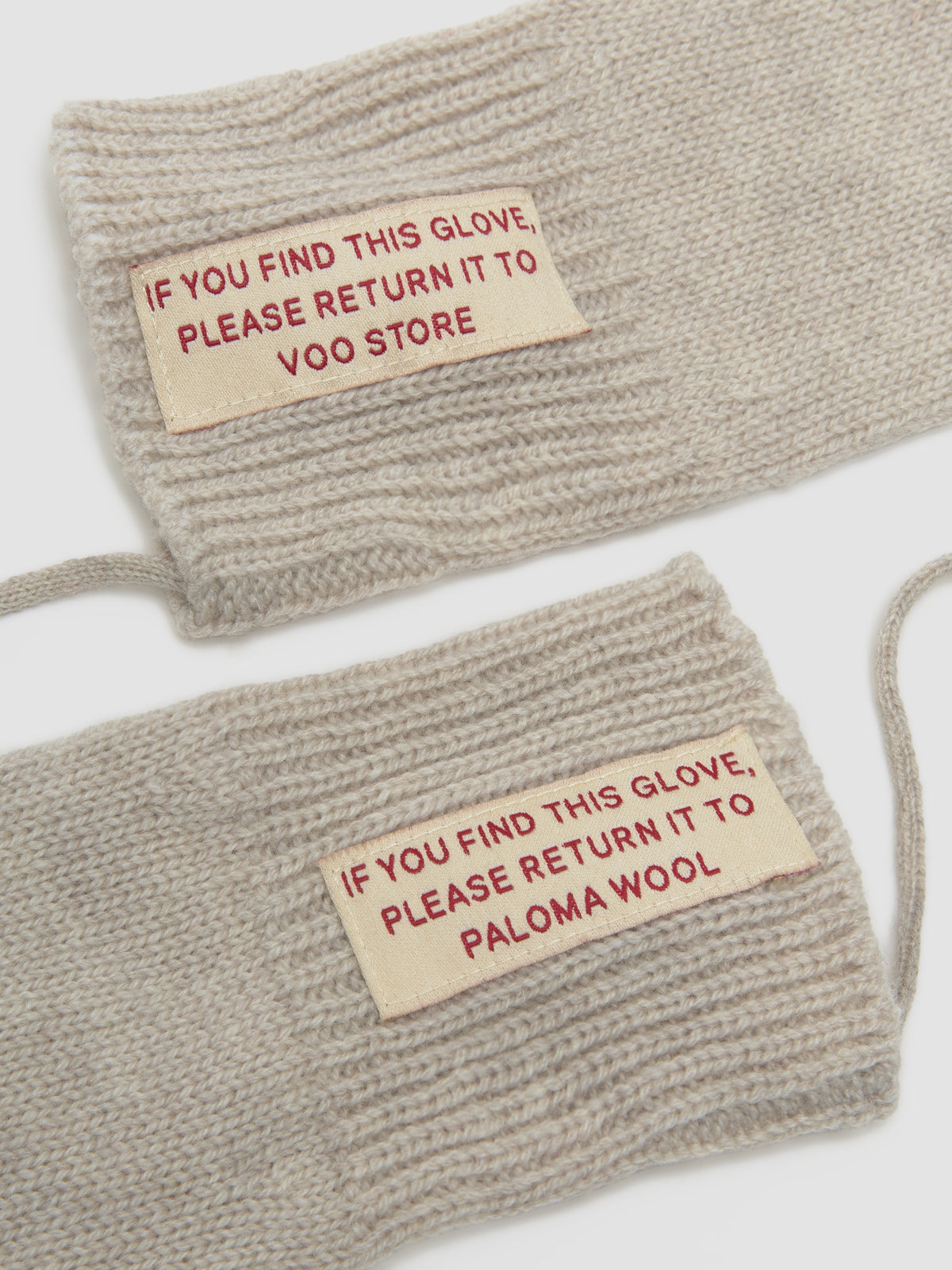 x VOO If You Find Please Return Gloves in Beige