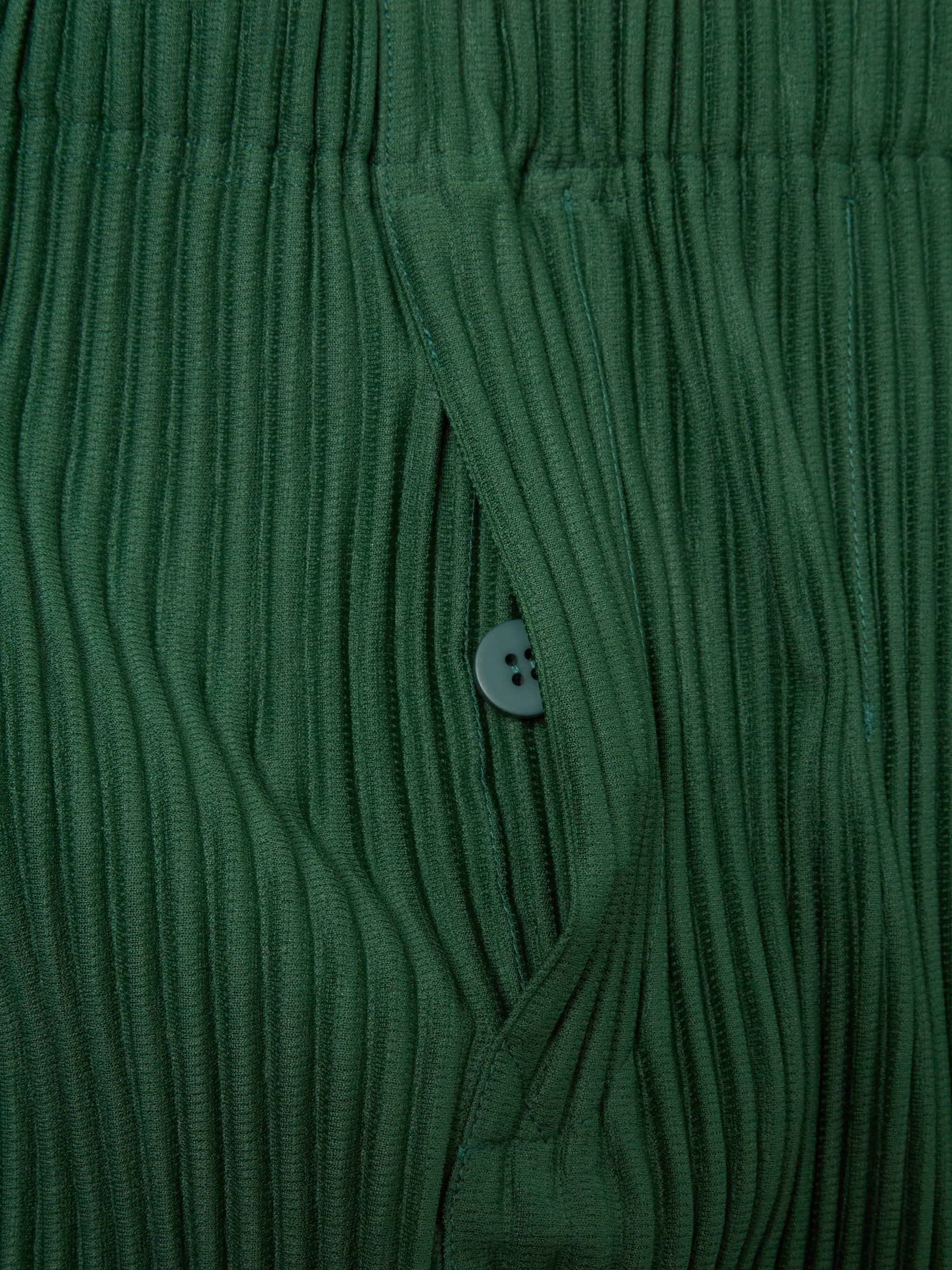 Pleated Bermuda Shorts in Seaweed Green