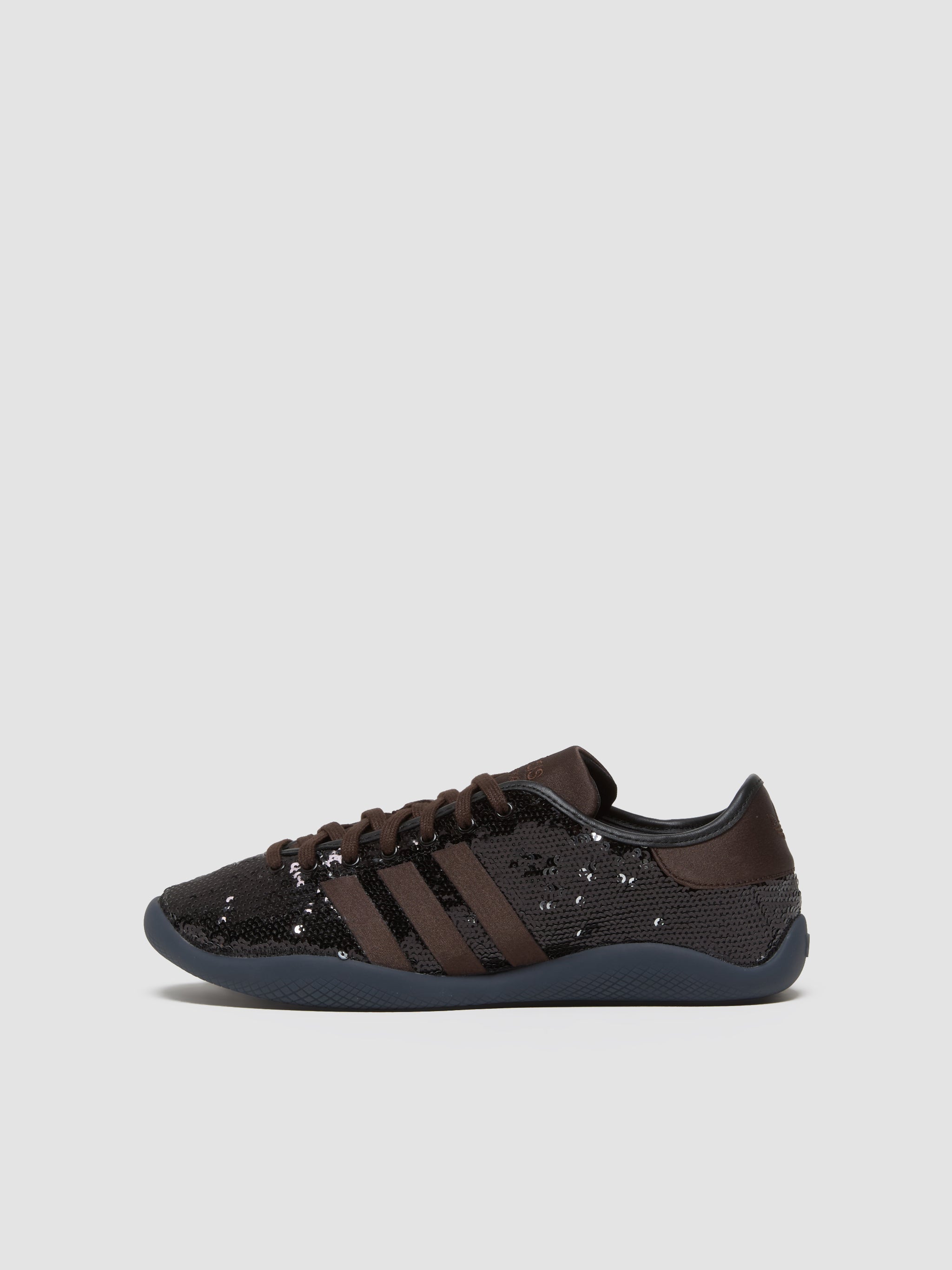 x Wales Bonner Karintha Sequin Sneaker in Dark Brown