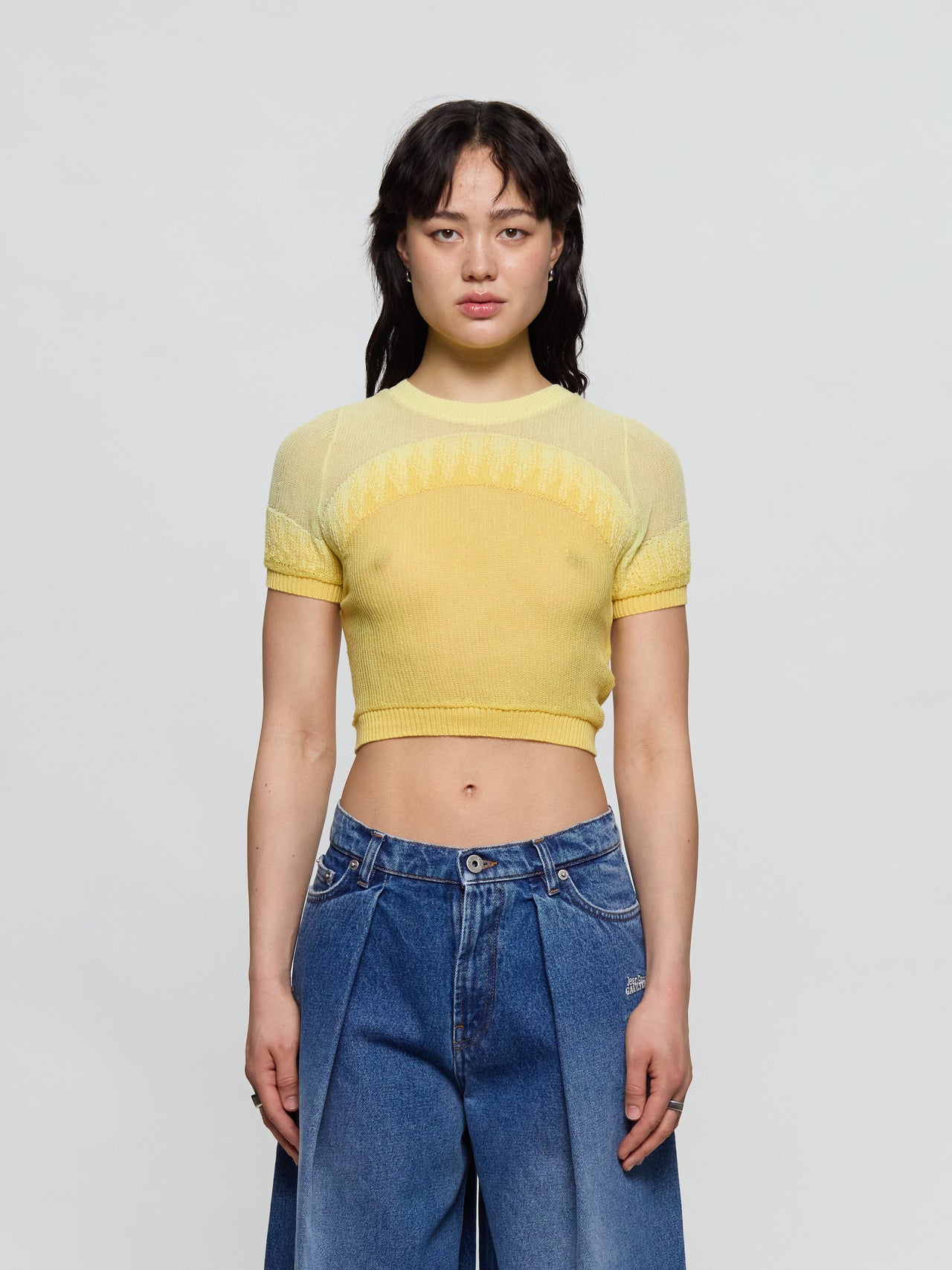 Fanged Tee in Light Yellow