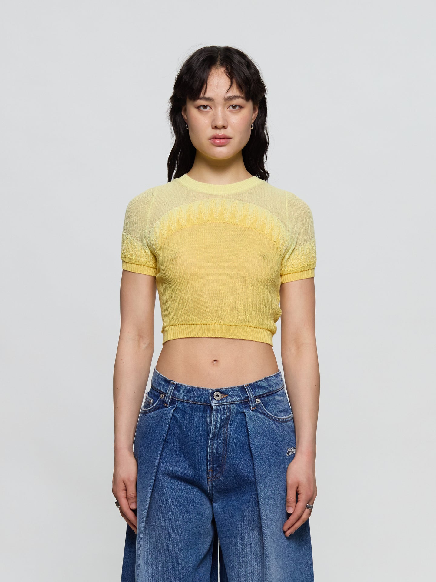 Fanged Tee in Light Yellow