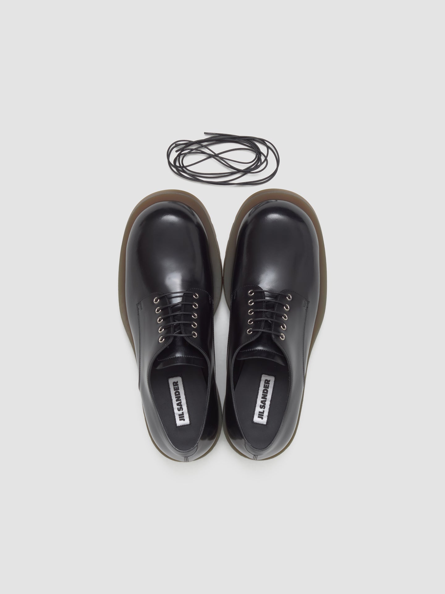 Lace-Up Derby Shoes in Black
