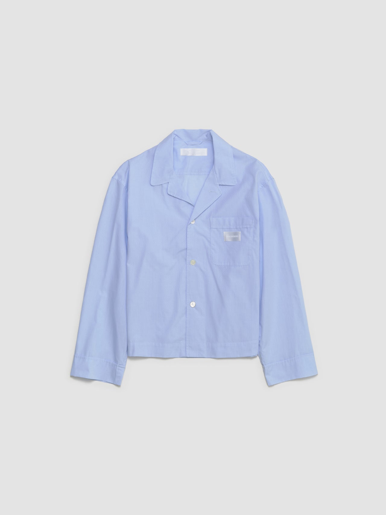 Space Shirt in Light Blue Dots Jacquard
