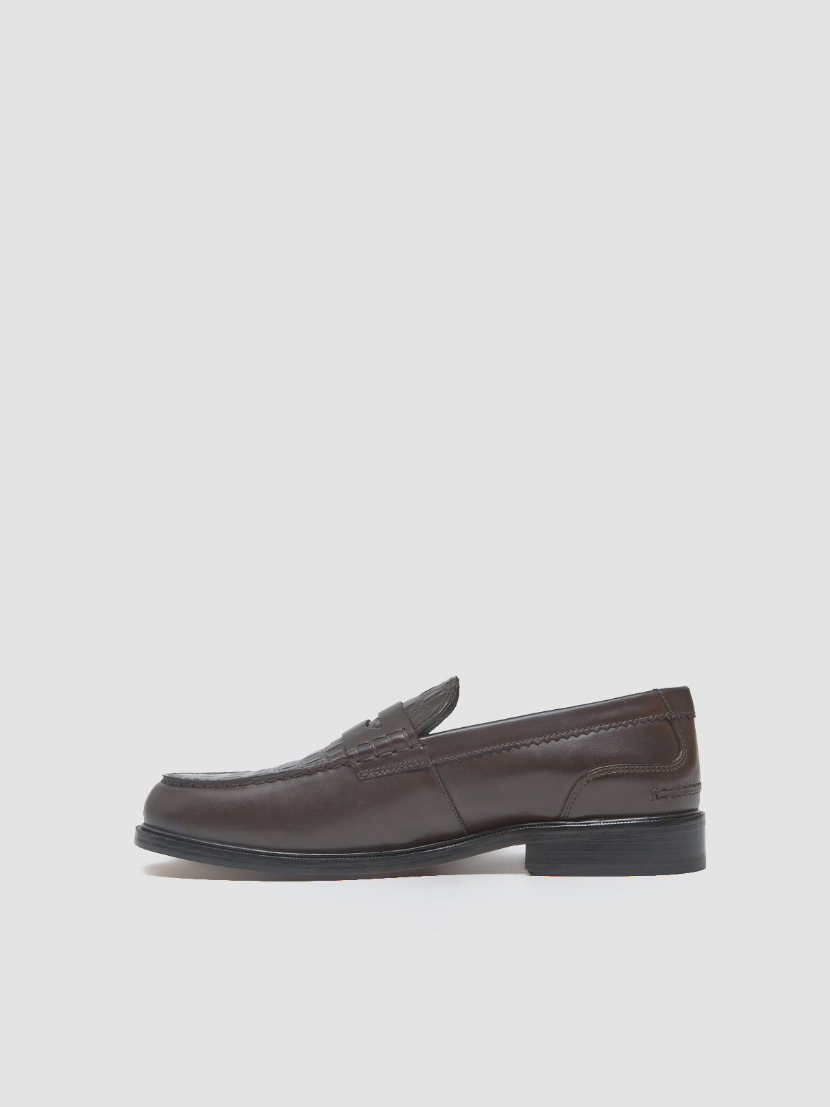 Craft James Loafers in Brown Crocodile Leather