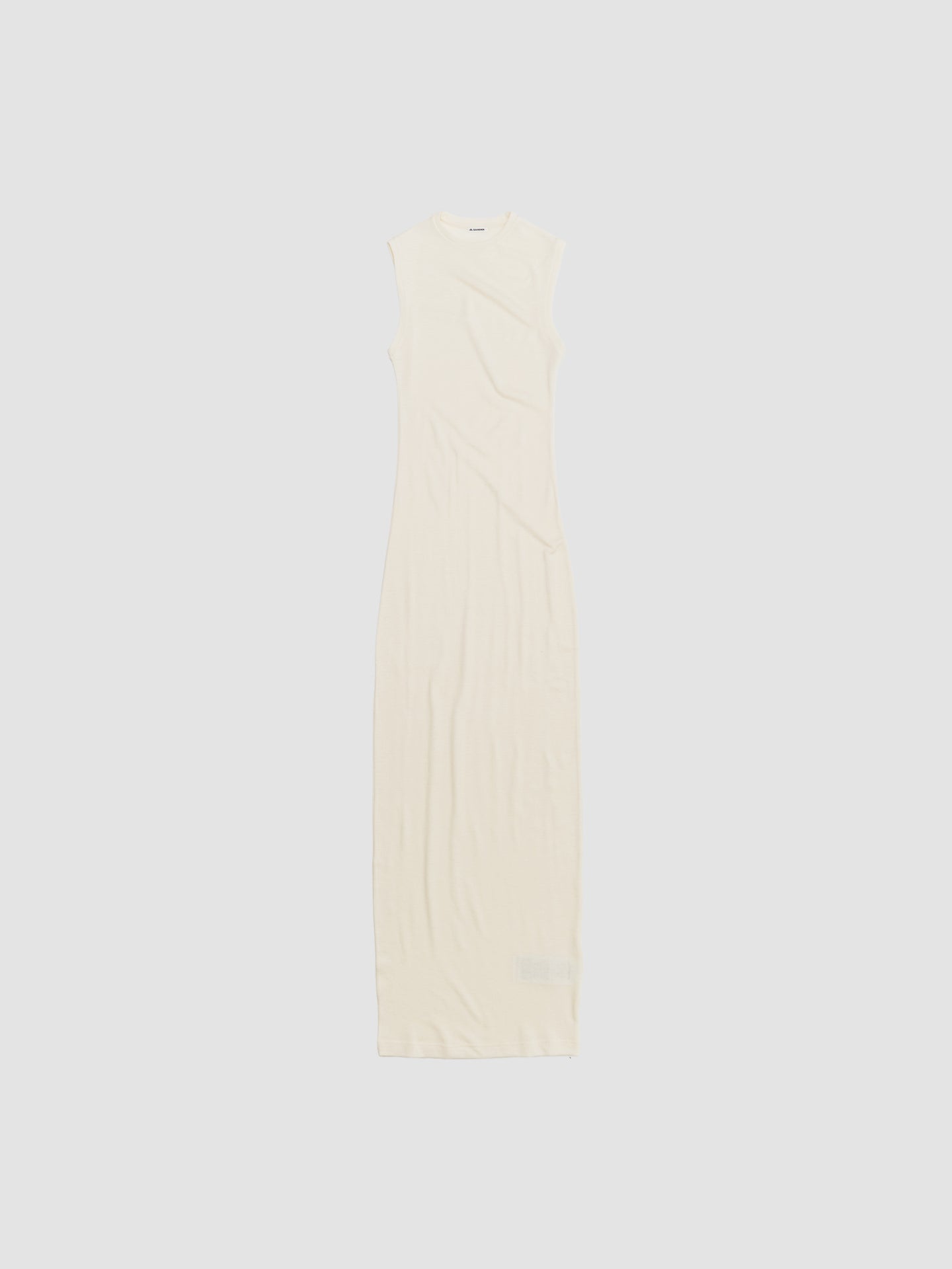 Crewneck Long Sleeve Tank Dress in Grey & Bone