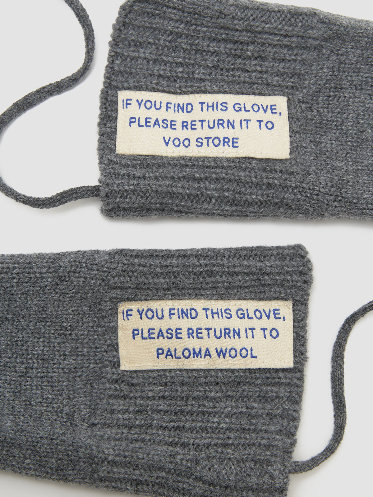 x VOO If You Find Please Return Gloves in Grey