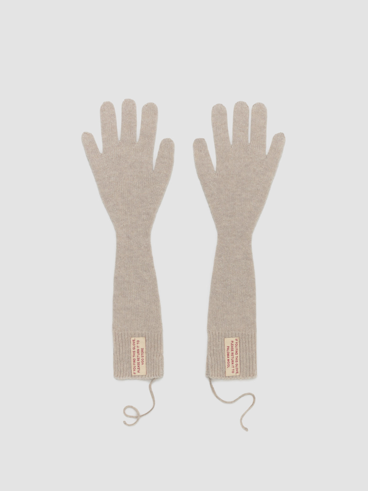 x VOO If You Find Please Return Gloves in Beige