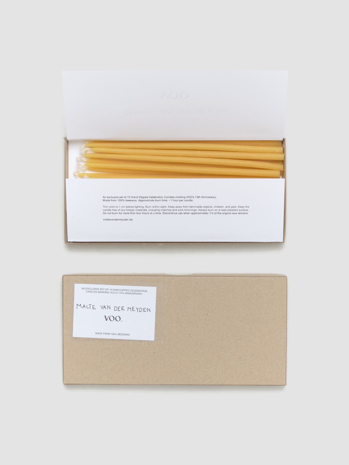 x VOO Birthday Celebration Candles in Beeswax