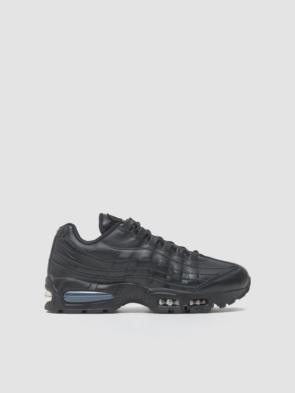 Air Max 95 Big Bubble Leather Sneaker in Black