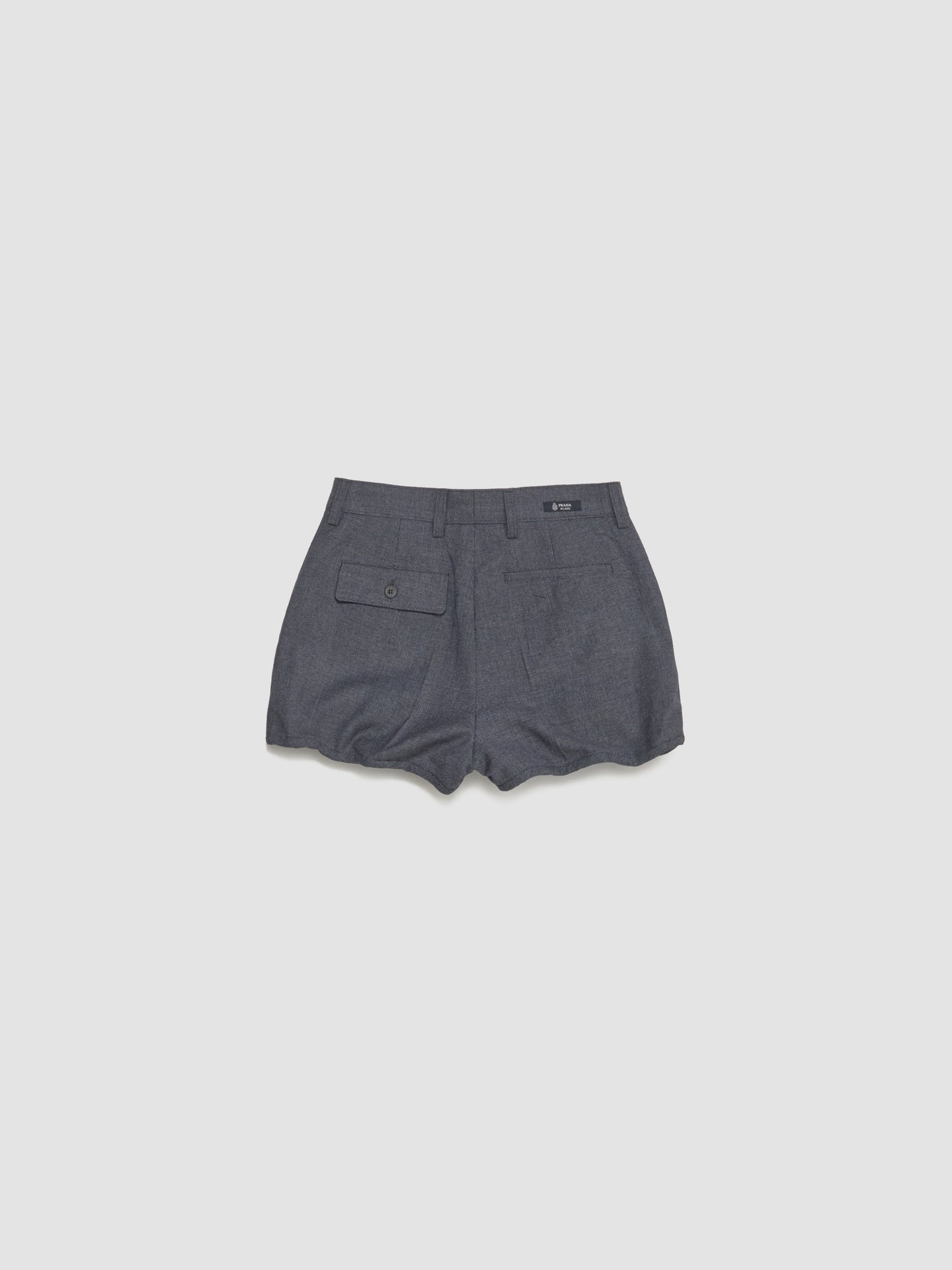 Grisaille and Antiqued Satin Shorts in Grey