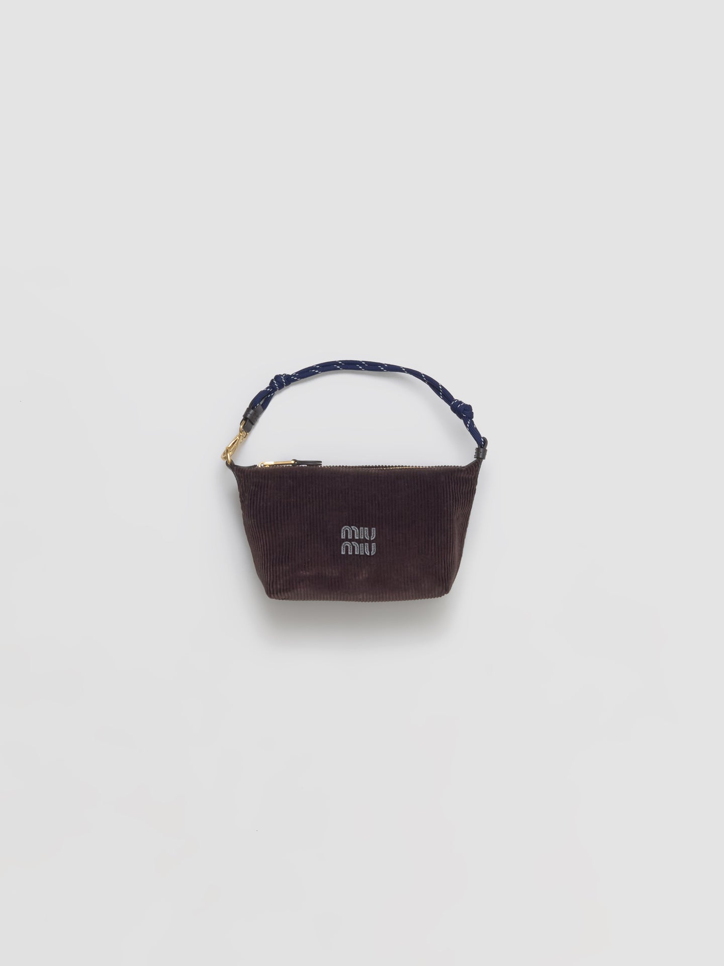 Corduroy Pouch in Ebony & Blue