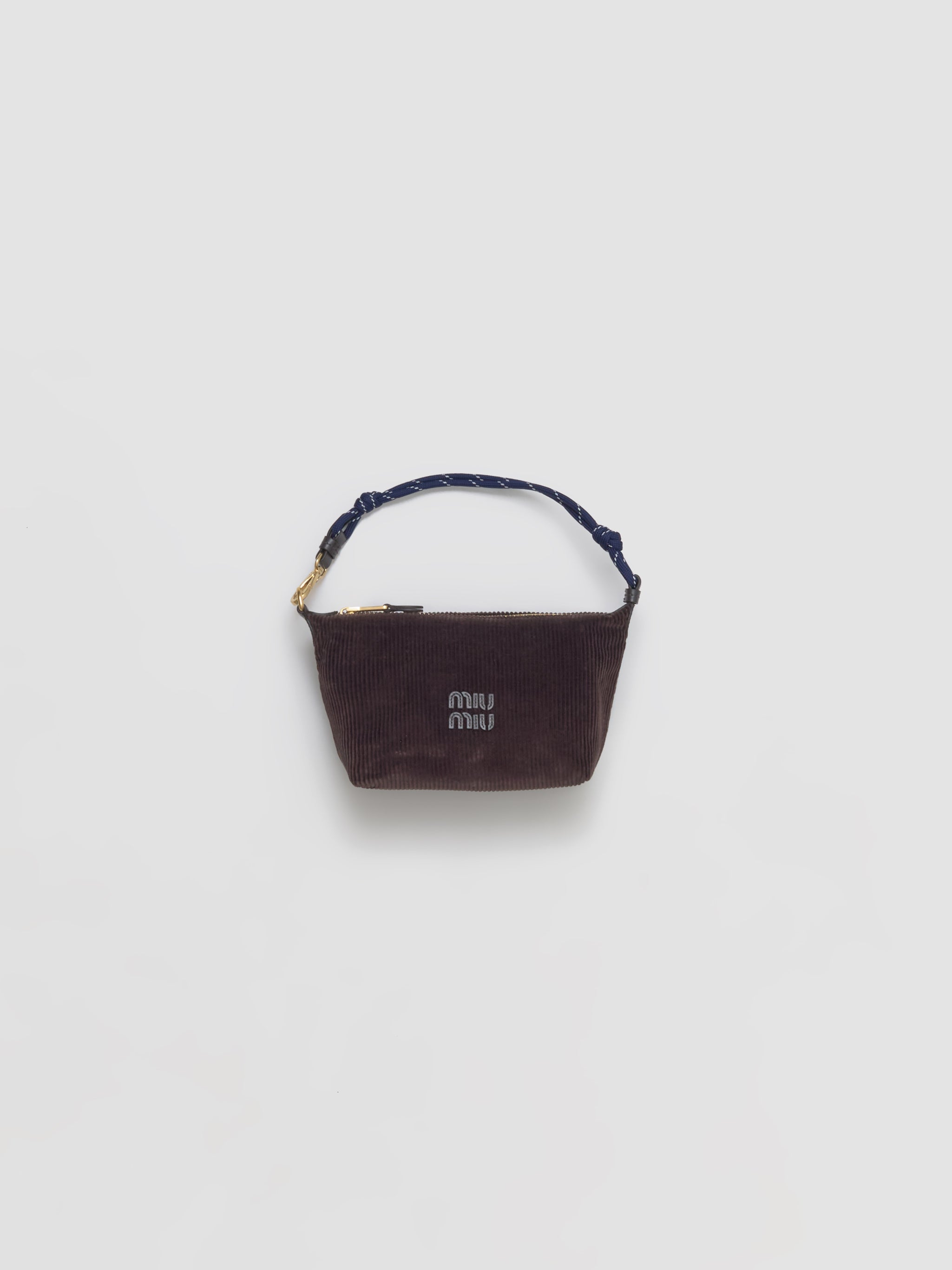 Corduroy Pouch in Ebony & Blue