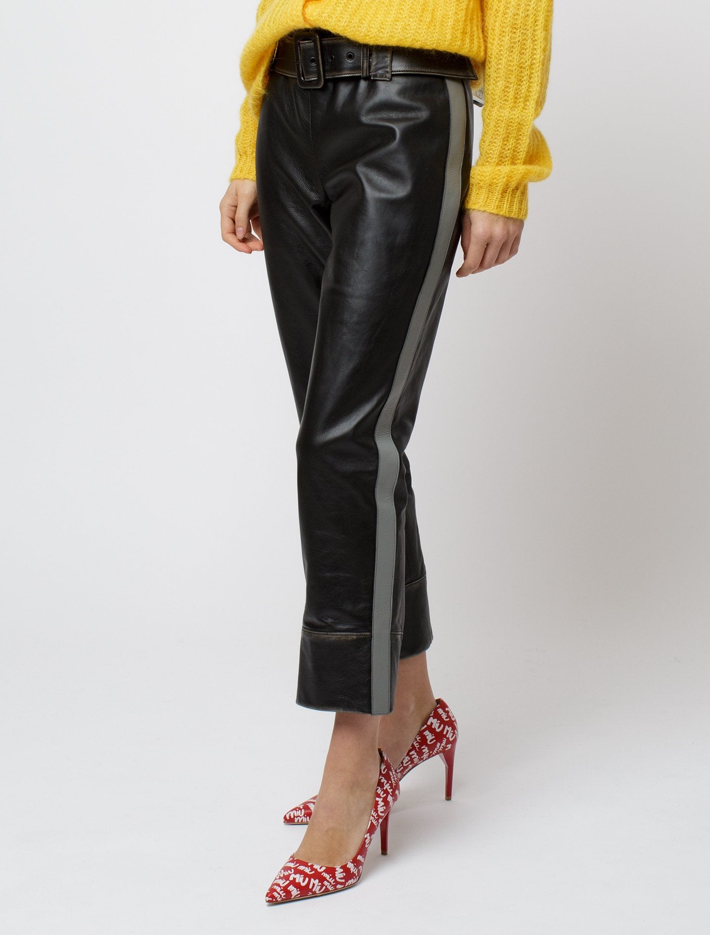 Leather Logo Pump