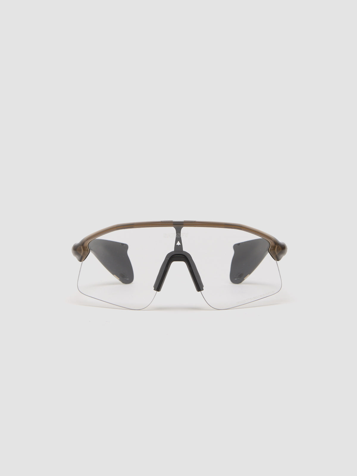 x Satisfy Stunt Devil in Matte Brown with Clear Lenses