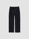 Borrowed Chino Trousers in Black Panama Wool